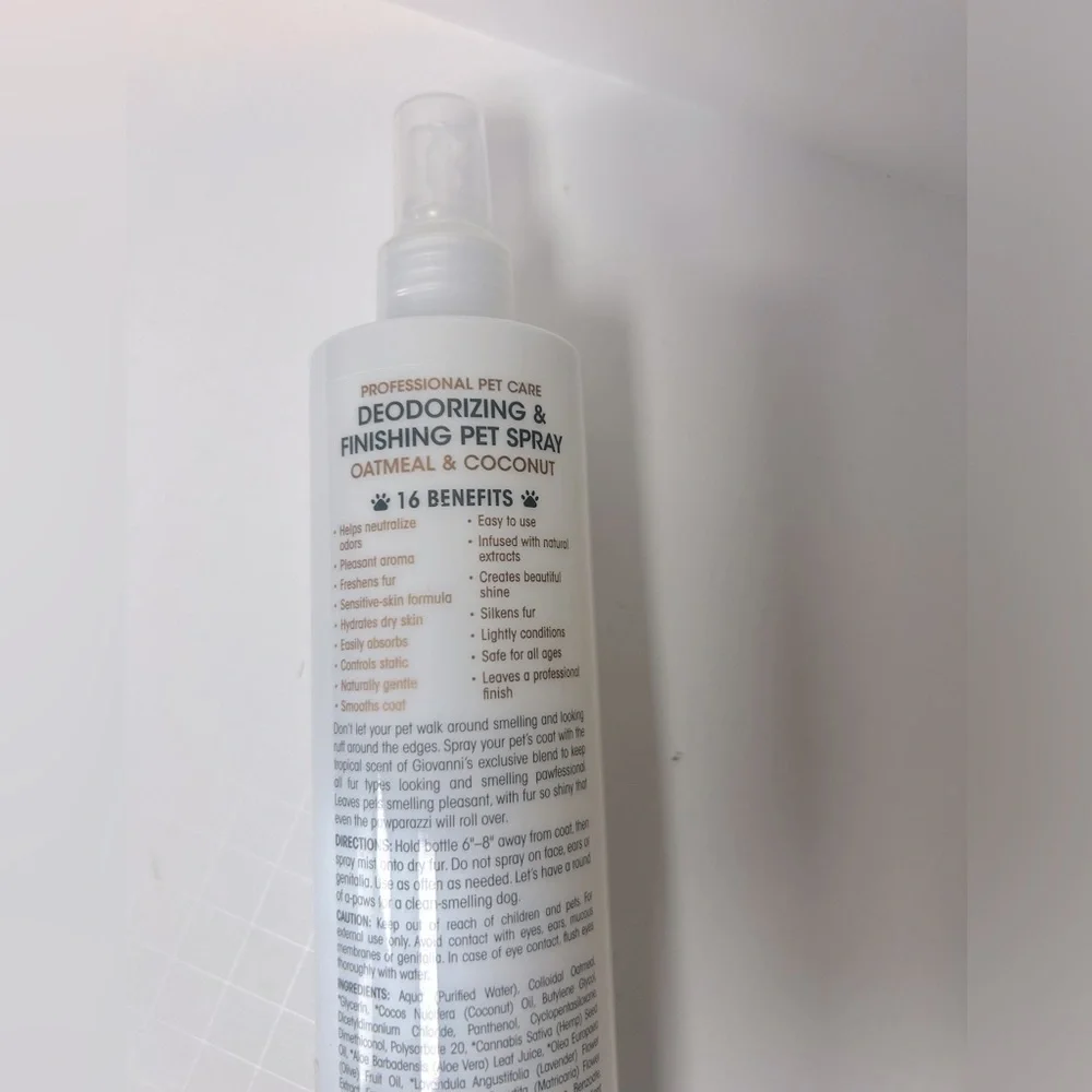 GIOVANNI Deodorizing & Finishing Pet Spray - Oatmeal & Coconut